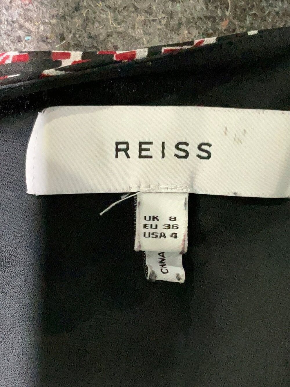 Reiss Anna “New Generation” Flounce Sleeve Dress Berry Print Size 4 - Picture 6 of 7